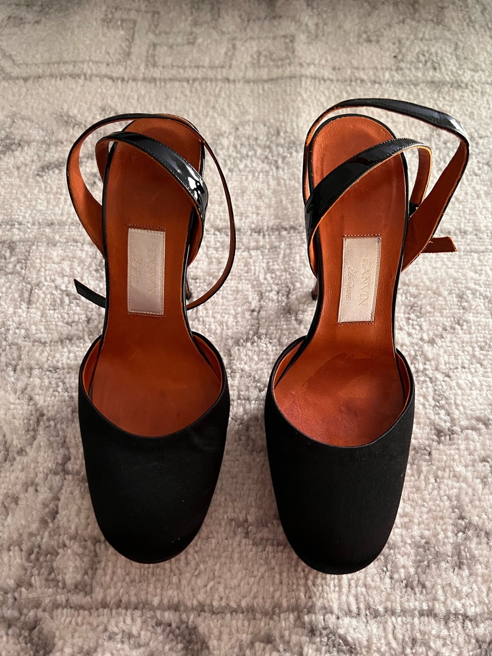 Lanvin Black Women's Strappy Slingback Heels